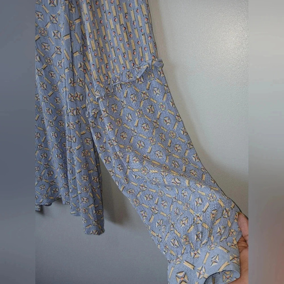 Wonderly blue long sleeve blouse size XXL  cottagecore fairycore Y2K - Picture 4 of 9